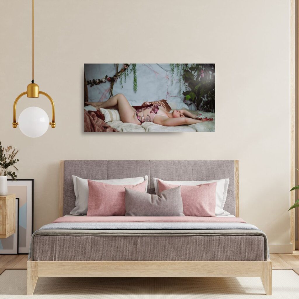 boudoir metal wall art for 10 year anniversary gift